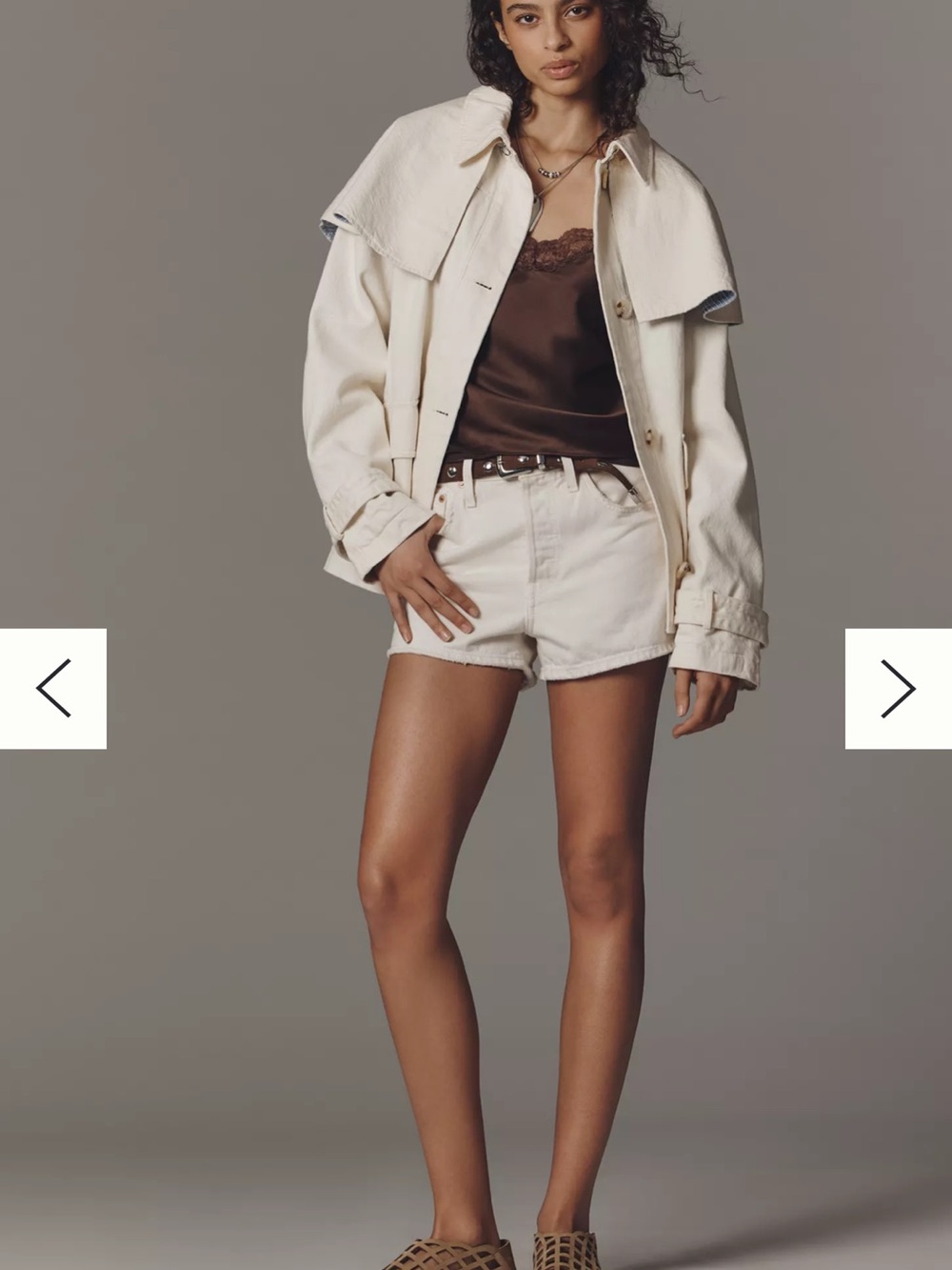 Maeve Sailor Collar Cotton Trench Coat